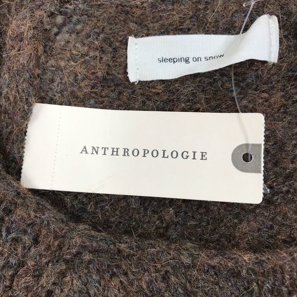 ANTHROPOLOGIE Mohair Wool Blend Sleeping On Snow Sweater-Tunic Women S Boho NWT - Picture 10 of 14